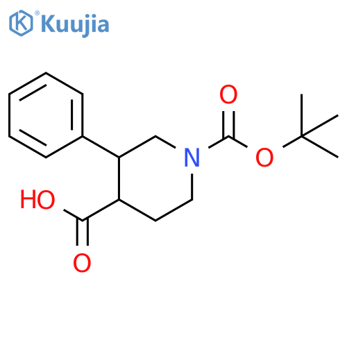 (3s,4r)-1-tert-butoxycarbonyl-3-phenyl-piperidine-4-carboxylic Ac Id structure