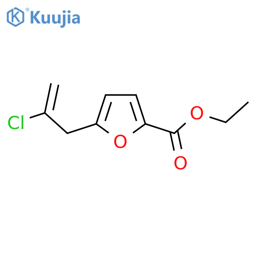 2-Chloro-3-(5-ethoxycarbonyl-2-furanyl)-1-propene structure