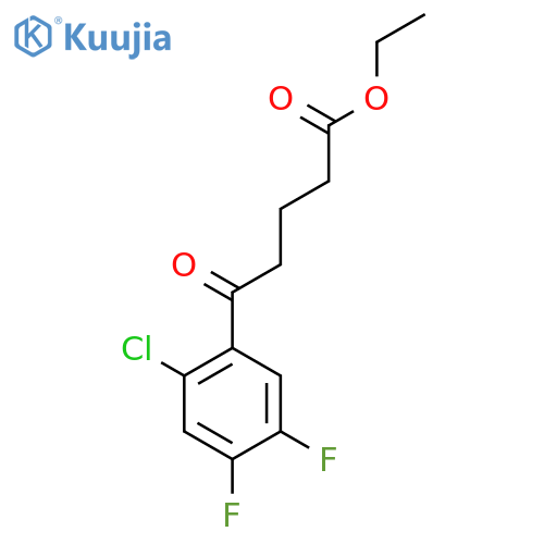 Ethyl 5-(2-chloro-4,5-difluorophenyl)-5-oxovalerate structure