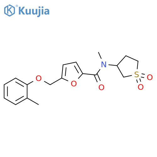 N-(1,1-dioxo-1lambda6-thiolan-3-yl)-N-methyl-5-(2-methylphenoxy)methylfuran-2-carboxamide structure