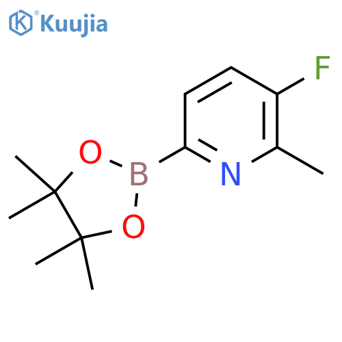 3-fluoro-2-methyl-6-(tetramethyl-1,3,2-dioxaborolan-2-yl)pyridine structure