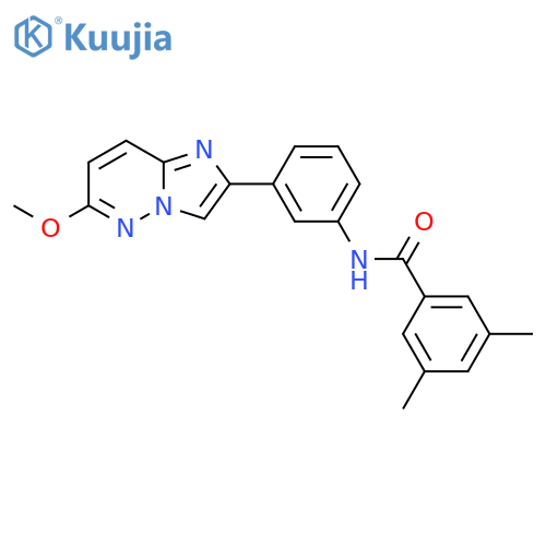 N-(3-{6-methoxyimidazo1,2-bpyridazin-2-yl}phenyl)-3,5-dimethylbenzamide structure