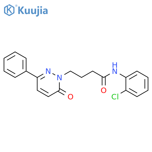 N-(2-chlorophenyl)-4-(6-oxo-3-phenyl-1,6-dihydropyridazin-1-yl)butanamide structure
