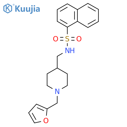 N-({1-(furan-2-yl)methylpiperidin-4-yl}methyl)naphthalene-1-sulfonamide structure