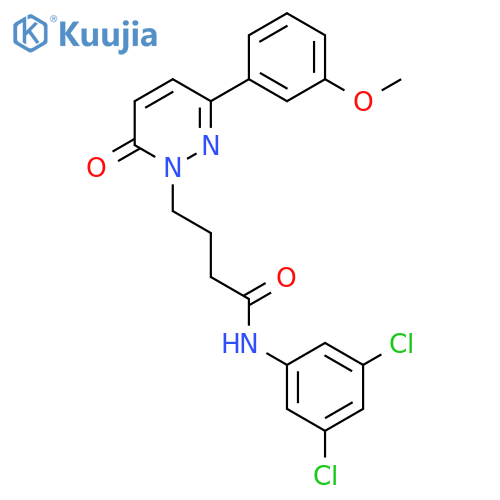 N-(3,5-dichlorophenyl)-4-3-(3-methoxyphenyl)-6-oxo-1,6-dihydropyridazin-1-ylbutanamide structure
