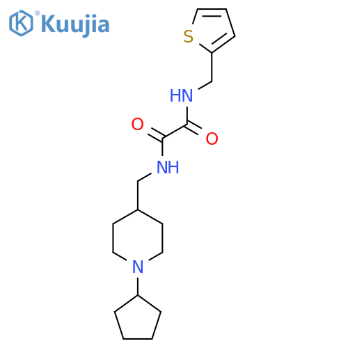 N'-(1-cyclopentylpiperidin-4-yl)methyl-N-(thiophen-2-yl)methylethanediamide structure