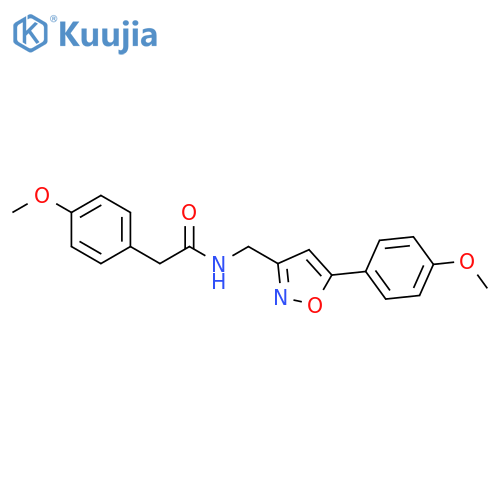 2-(4-methoxyphenyl)-N-{5-(4-methoxyphenyl)-1,2-oxazol-3-ylmethyl}acetamide structure