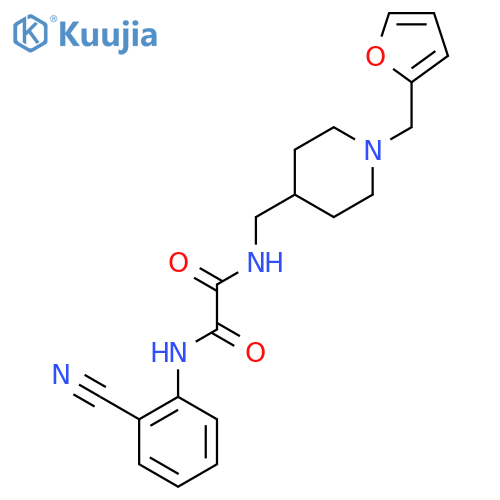 N'-(2-cyanophenyl)-N-({1-(furan-2-yl)methylpiperidin-4-yl}methyl)ethanediamide structure