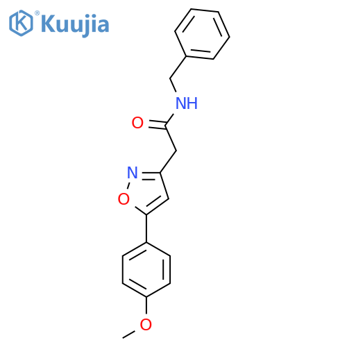N-benzyl-2-5-(4-methoxyphenyl)-1,2-oxazol-3-ylacetamide structure