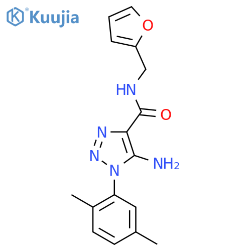 5-amino-1-(2,5-dimethylphenyl)-N-(furan-2-yl)methyl-1H-1,2,3-triazole-4-carboxamide structure