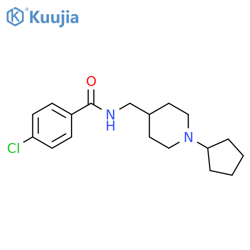 4-chloro-N-(1-cyclopentylpiperidin-4-yl)methylbenzamide structure