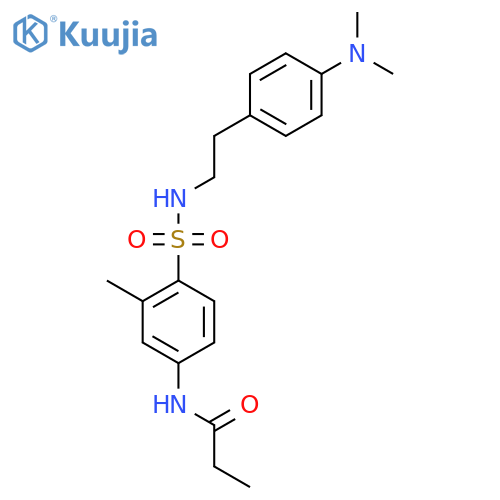 N-4-({2-4-(dimethylamino)phenylethyl}sulfamoyl)-3-methylphenylpropanamide structure