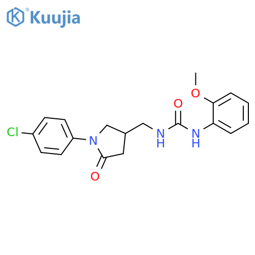 3-{1-(4-chlorophenyl)-5-oxopyrrolidin-3-ylmethyl}-1-(2-methoxyphenyl)urea structure