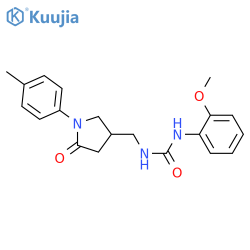 1-(2-methoxyphenyl)-3-{1-(4-methylphenyl)-5-oxopyrrolidin-3-ylmethyl}urea structure
