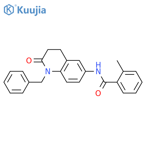 N-(1-benzyl-2-oxo-1,2,3,4-tetrahydroquinolin-6-yl)-2-methylbenzamide structure