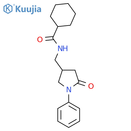 N-(5-oxo-1-phenylpyrrolidin-3-yl)methylcyclohexanecarboxamide structure