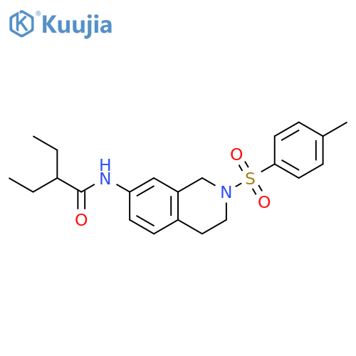 2-ethyl-N-2-(4-methylbenzenesulfonyl)-1,2,3,4-tetrahydroisoquinolin-7-ylbutanamide structure