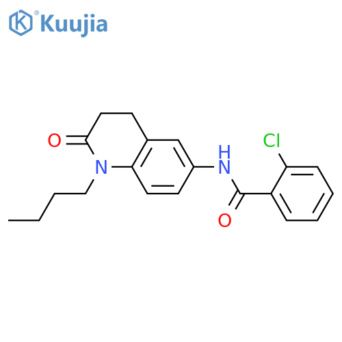 N-(1-butyl-2-oxo-1,2,3,4-tetrahydroquinolin-6-yl)-2-chlorobenzamide structure