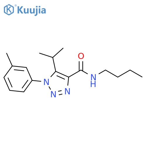 N-butyl-1-(3-methylphenyl)-5-(propan-2-yl)-1H-1,2,3-triazole-4-carboxamide structure