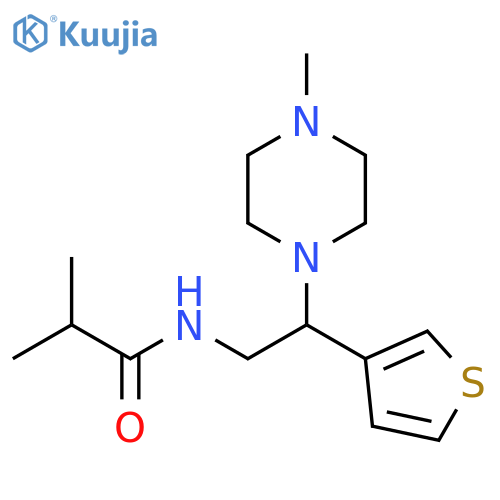 2-methyl-N-2-(4-methylpiperazin-1-yl)-2-(thiophen-3-yl)ethylpropanamide structure