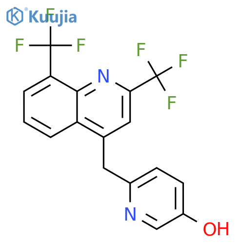 6-{[2,8-bis(trifluoromethyl)quinolin-4-yl]methyl}pyridin-3-ol structure