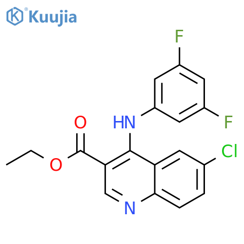ethyl 6-chloro-4-(3,5-difluorophenyl)aminoquinoline-3-carboxylate structure