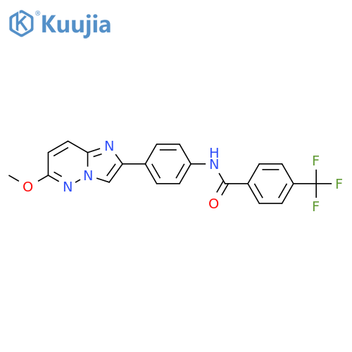 N-(4-{6-methoxyimidazo1,2-bpyridazin-2-yl}phenyl)-4-(trifluoromethyl)benzamide structure