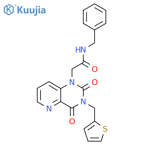 N-benzyl-2-{2,4-dioxo-3-(thiophen-2-yl)methyl-1H,2H,3H,4H-pyrido3,2-dpyrimidin-1-yl}acetamide structure