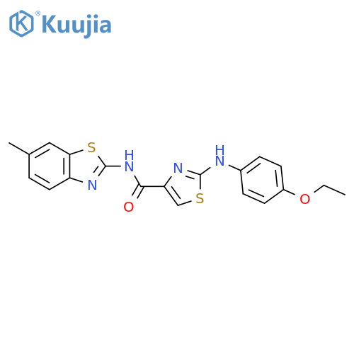 2-(4-ethoxyphenyl)amino-N-(6-methyl-1,3-benzothiazol-2-yl)-1,3-thiazole-4-carboxamide structure