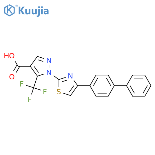 1-(4-[1,1'-BIPHENYL]-4-YL-1,3-THIAZOL-2-YL)-5-(TRIFLUOROMETHYL)-1H-PYRAZOLE-4-CARBOXYLIC ACID structure