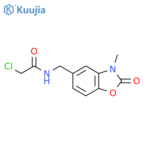 2-Chloro-N-(3-methyl-2-oxo-2,3-dihydro-1,3-benzoxazol-5-yl)methylacetamide structure