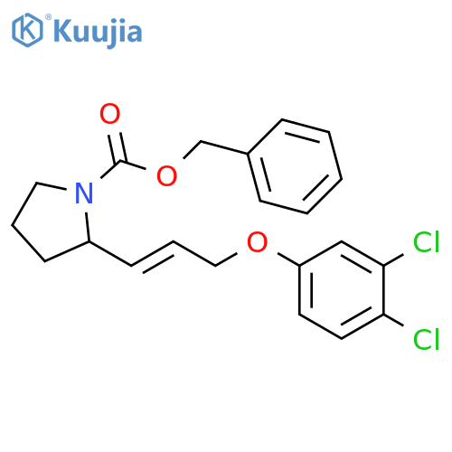 Benzyl 2-[(1E)-3-(3,4-dichlorophenoxy)prop-1-en-1-yl]pyrrolidine-1-carboxylate structure