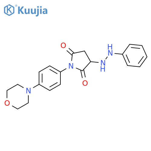 1-4-(morpholin-4-yl)phenyl-3-(2-phenylhydrazin-1-yl)pyrrolidine-2,5-dione structure