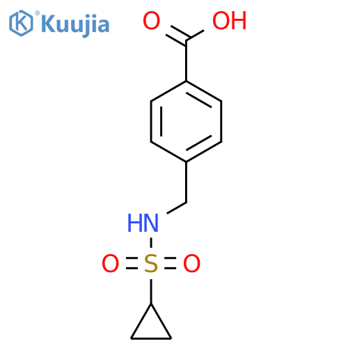Benzoic acid, 4-[[(cyclopropylsulfonyl)amino]methyl]- structure