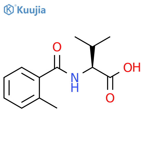 (2S)-3-methyl-2-(2-methylphenyl)formamidobutanoic acid structure