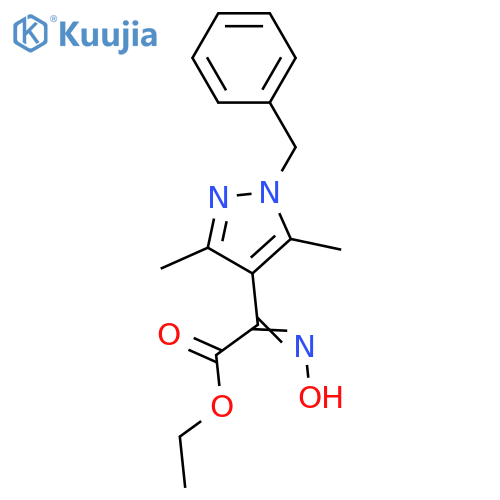 ethyl 2-(1-benzyl-3,5-dimethyl-1H-pyrazol-4-yl)-2-(N-hydroxyimino)acetate structure