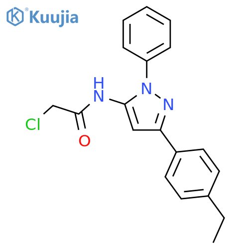 2-chloro-N-3-(4-ethylphenyl)-1-phenyl-1H-pyrazol-5-ylacetamide structure