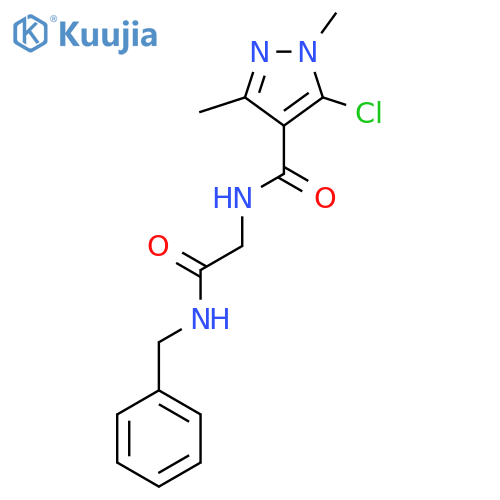 N-[2-(benzylamino)-2-oxoethyl]-5-chloro-1,3-dimethyl-1H-pyrazole-4-carboxamide structure