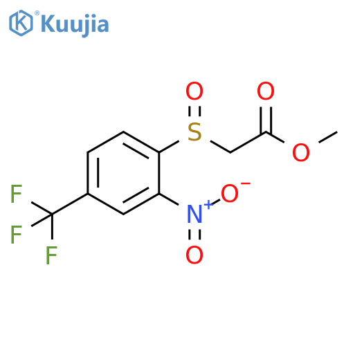 methyl 2-2-nitro-4-(trifluoromethyl)benzenesulfinylacetate structure