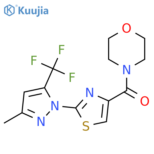 4-{2-[3-methyl-5-(trifluoromethyl)-1H-pyrazol-1-yl]-1,3-thiazole-4-carbonyl}morpholine structure
