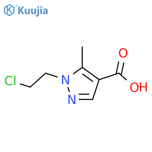 1-(2-Chloro-ethyl)-5-methyl-1H-pyrazole-4-carboxylic acid structure