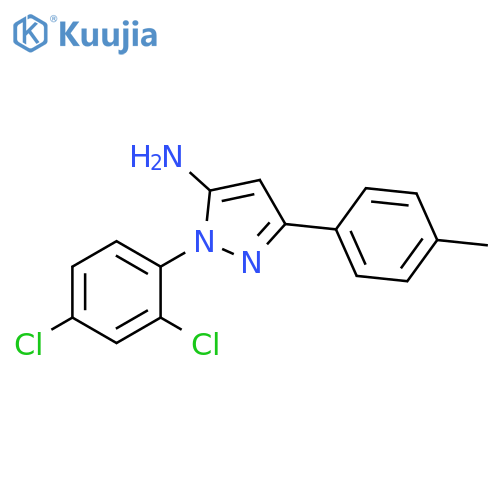 1-(2,4-dichlorophenyl)-3-(4-methylphenyl)-1H-pyrazol-5-amine structure