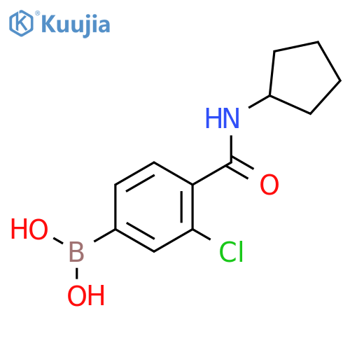 3-Chloro-4-(cyclopentylcarbamoyl)phenylboronic acid structure