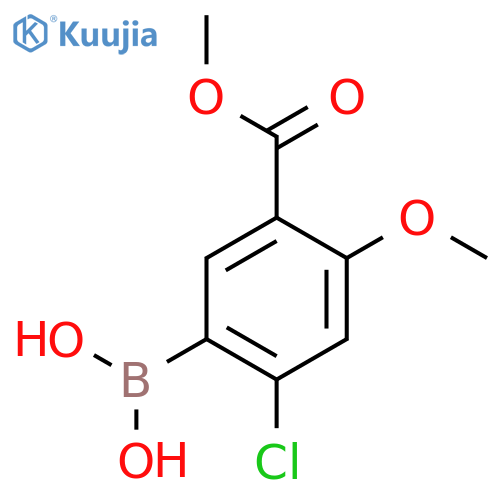 2-Chloro-4-methoxy-5-(methoxycarbonyl)phenylboronic acid structure