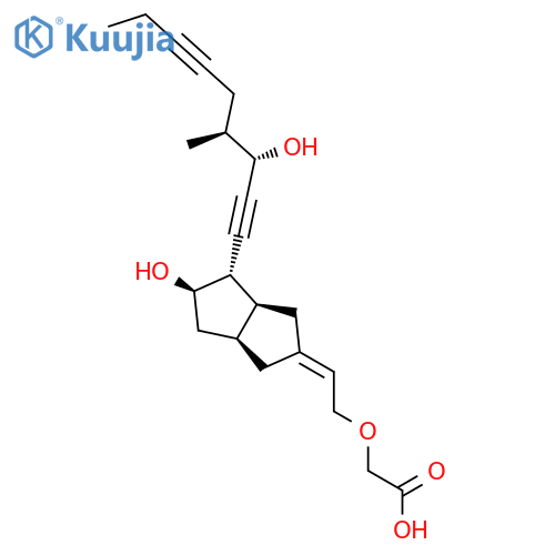 Acetic acid,[2-[hexahydro-5-hydroxy-4-(3-hydroxy-4-methyl-1,6-nonadiynyl)-2(1H)-pentalenylidene]ethoxy]-,[3aS-[2E,3aa,4a(3R*,4S*),5b,6aa]]- (9CI) structure