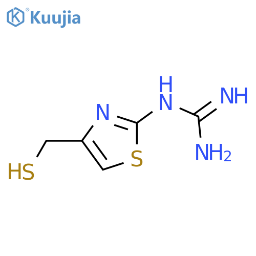 2-4-(Sulfanylmethyl)-1.3-thiazol-2-ylguanidine structure