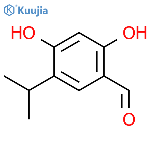 2,4-dihydroxy-5-(propan-2-yl)benzaldehyde structure