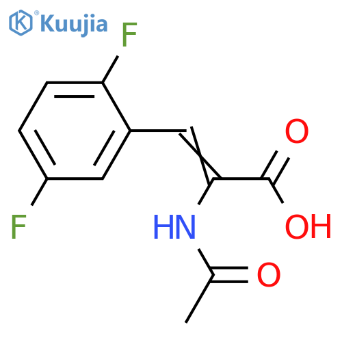 2-Acetylamino-3-(2,5-difluorophenyl)acrylic acid structure