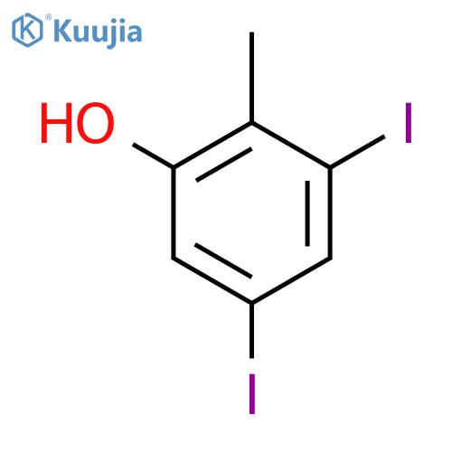 3,5-Diiodo-2-methylphenol structure