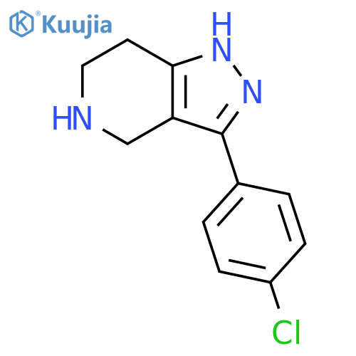 1H-Pyrazolo[4,3-c]pyridine, 3-(4-chlorophenyl)-4,5,6,7-tetrahydro- structure
